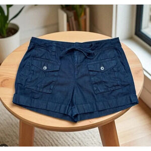 Ann Taylor LOFT lightweight original Denim Drawstring Shorts Size 4